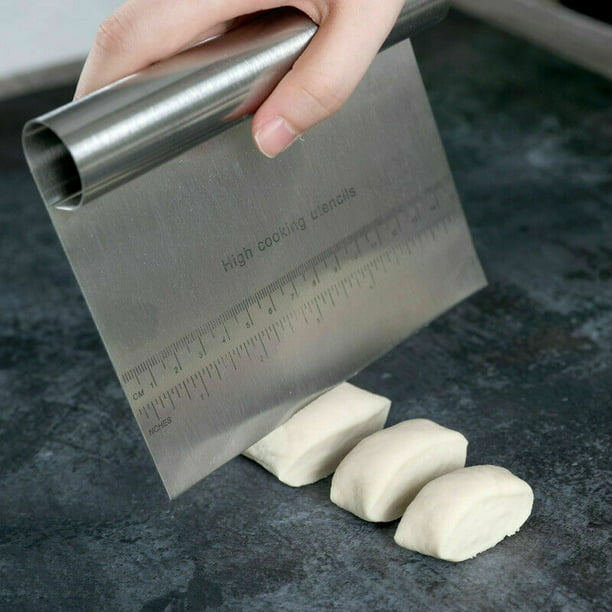 Plastic Pizza Dough Scraper Spatula Cutter Kitchen Flour Pastry Cake Gadget